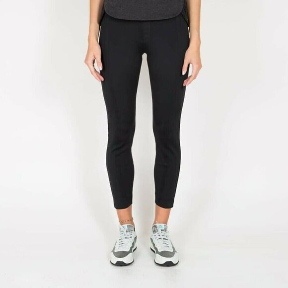 Nike Sportswear Size S Bonded Leggings Black Ankle Length Pockets - Picture 1 of 12